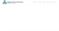 Desktop Screenshot of americancollegestrategies.com